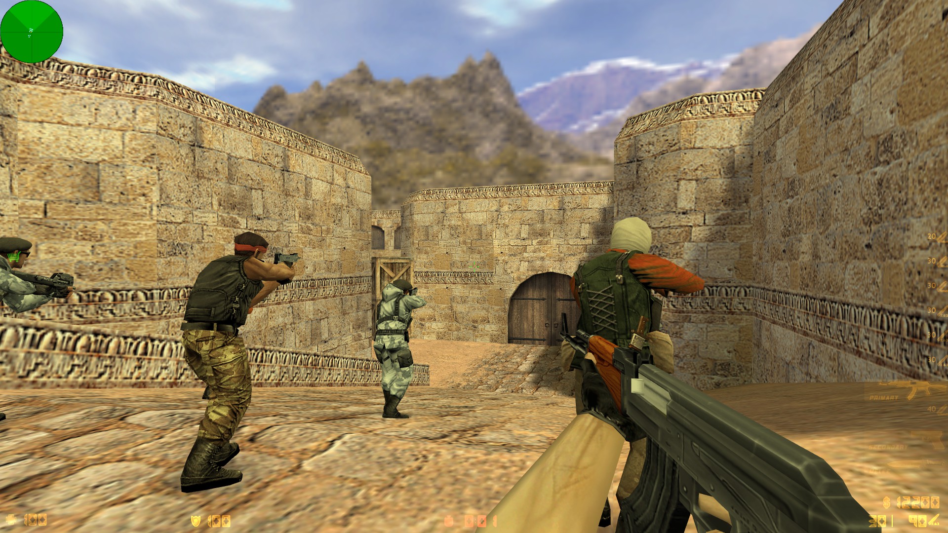 Multiplayer battle in Counter-Strike 1.6 with smooth performance